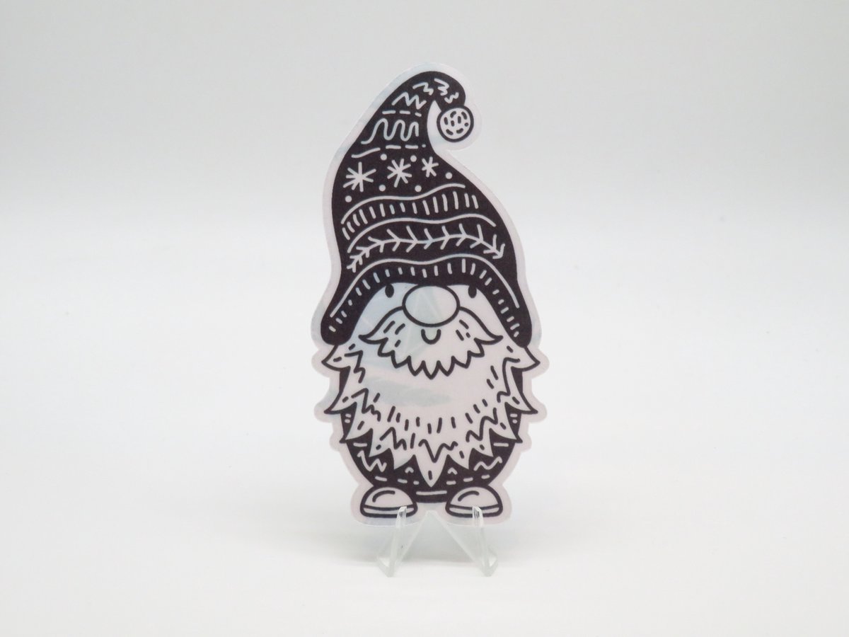 Kabouter met een Ruige Snor Sticker - Kabouters met Snorren | Veras Arts & Dice | Schattige Stickers - Handgemaakte Stickers - Journaling - Bullet Journal - Scrapbooking - Leuke Stickers - Laptop Sticker - Telefoon | Gnomes with Moustaches